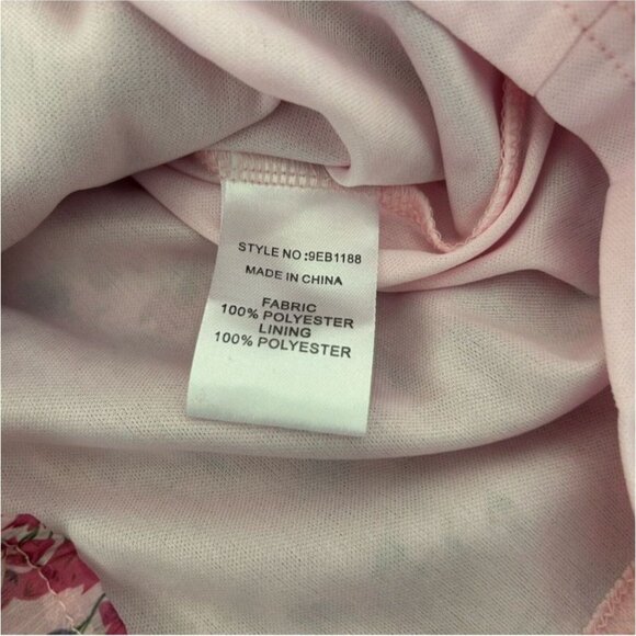 Pink Floral Ruffle Hem Ruched Bodycon Dress - Picture 10 of 10